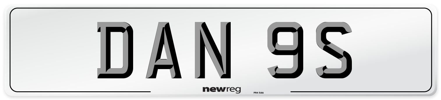 DAN 9S Number Plate from New Reg